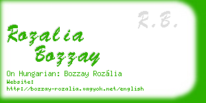 rozalia bozzay business card